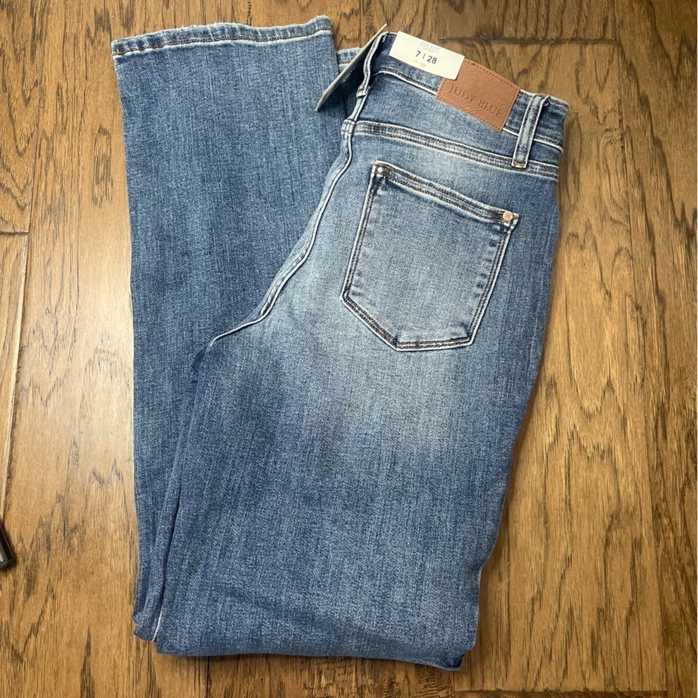 Judy Blue Kaylee High Waist Distressed Dad Jeans NWT Size 7/28 - Picture 3 of 15